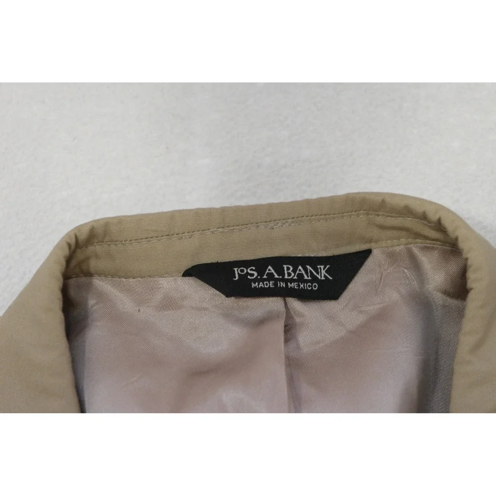 Jos. A. Bank 2 Piece Suit Mens 48XL 40x32 Tan Khaki Cotton Blend Two Button